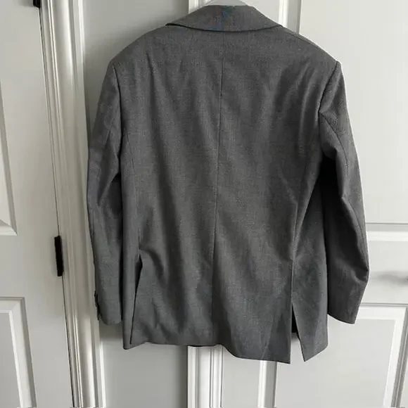 ZARA Gray Tailored Double Button Blazer Women's Small Glen 540 - Picture 5 of 10